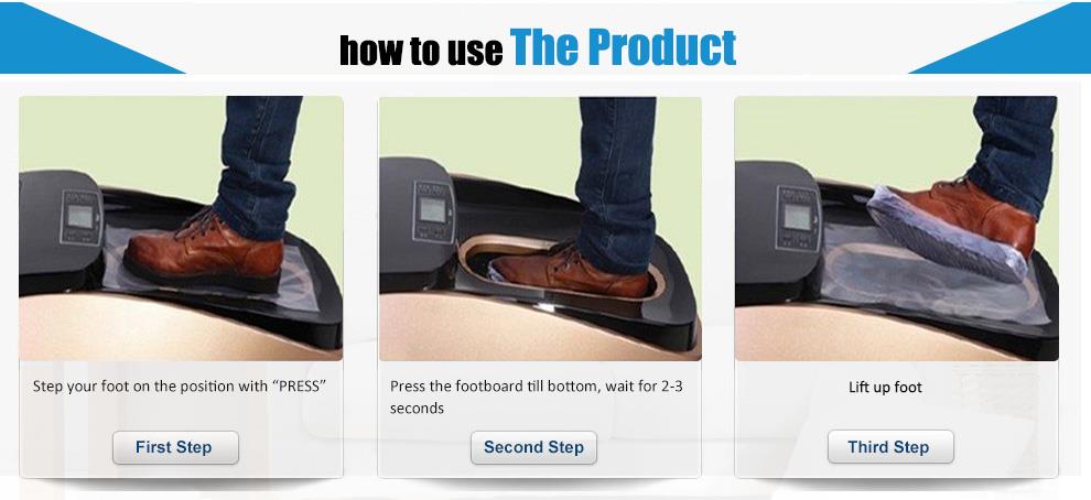 How to use shoe cover machine